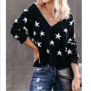 Vici Counting Stars Distressed Knit Sweater